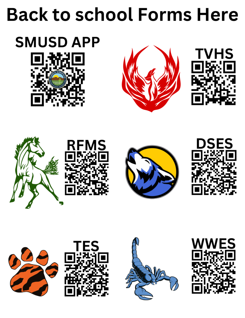 Back to School Forms Codes