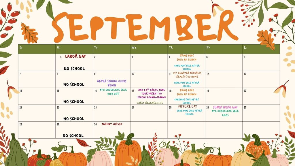 September calendar
