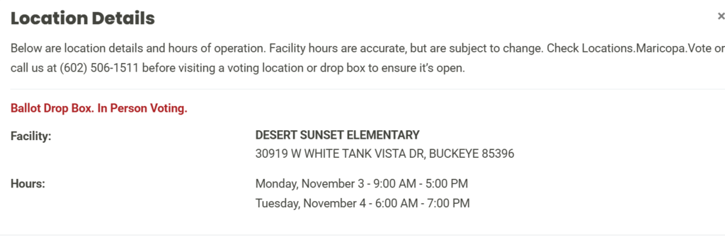 Ballot drop and voting