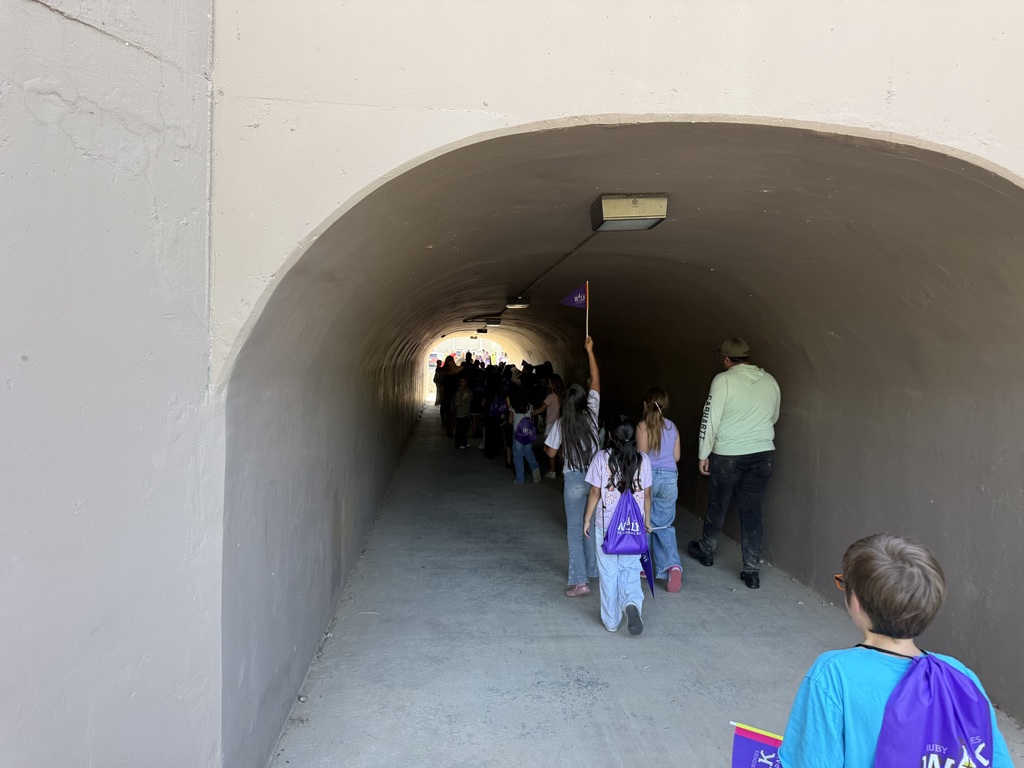 walking under the tunnel