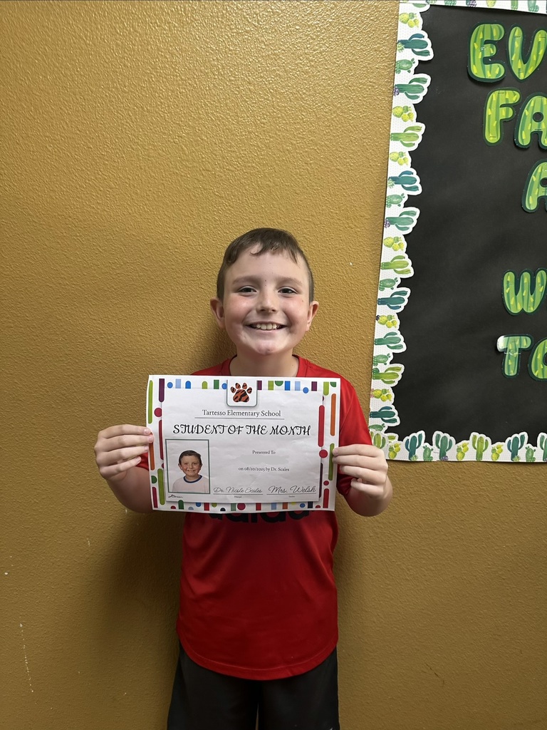3rd grade student of the month