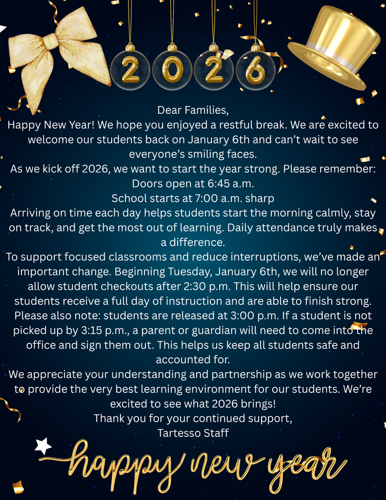 Happy New Year and welcome back to school