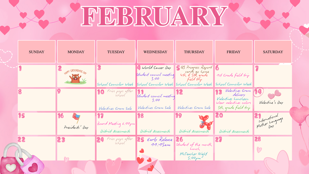 Feb. Lunch Calendar