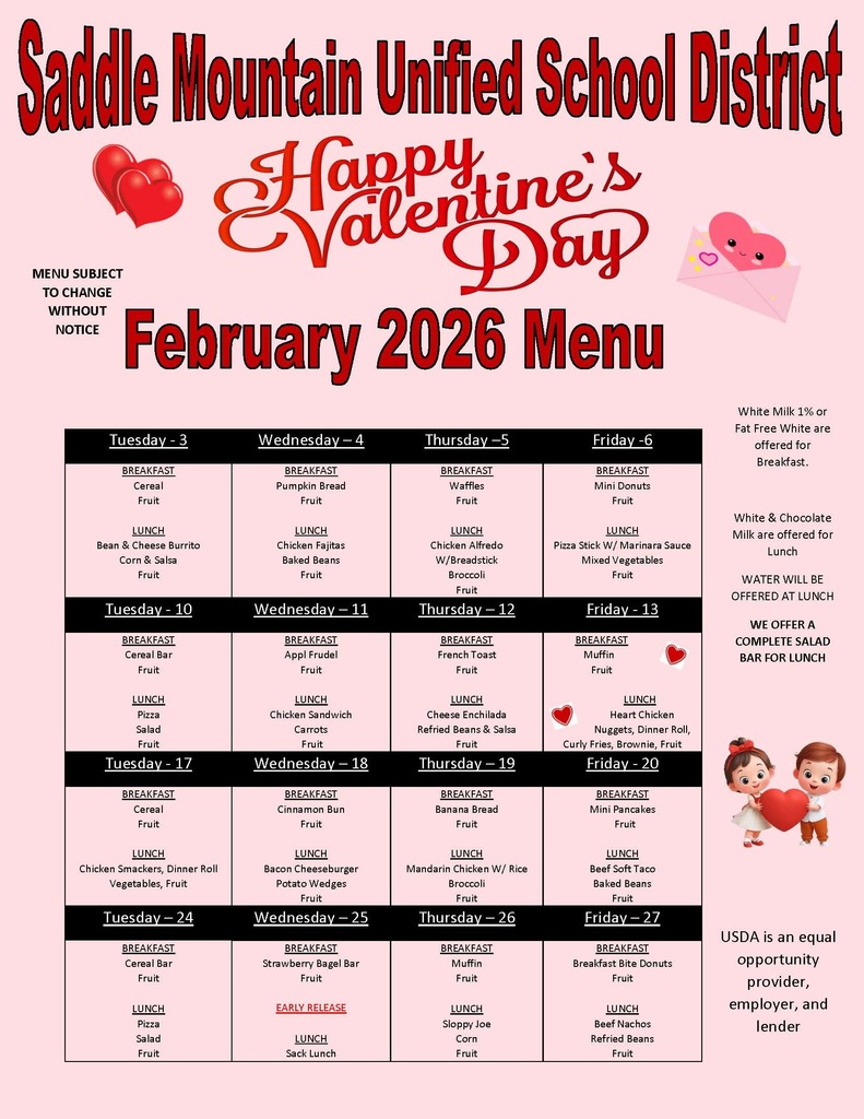 February Menu 2026