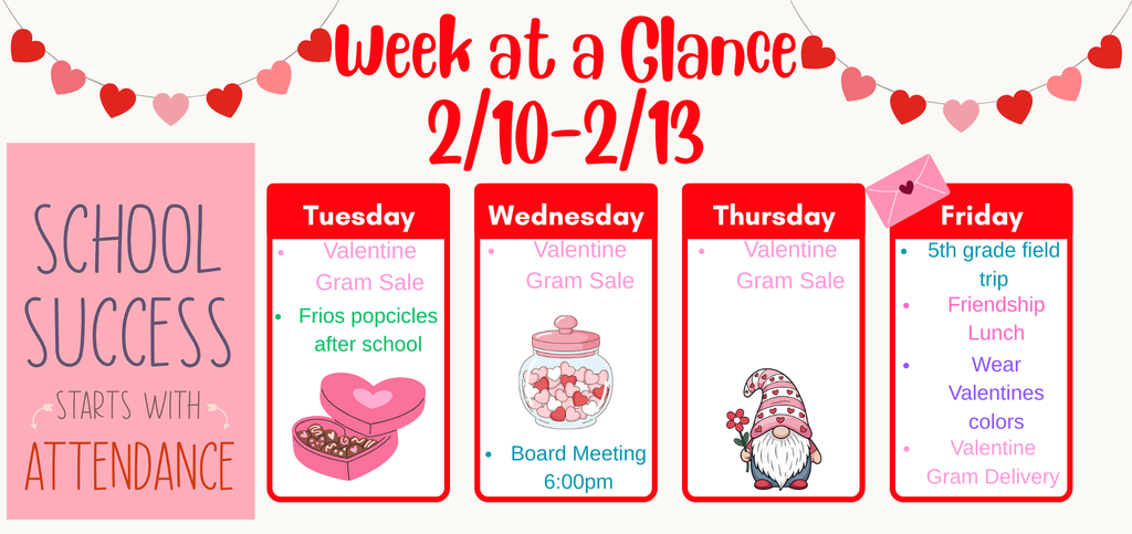 Week at a glance 2/10-2/13