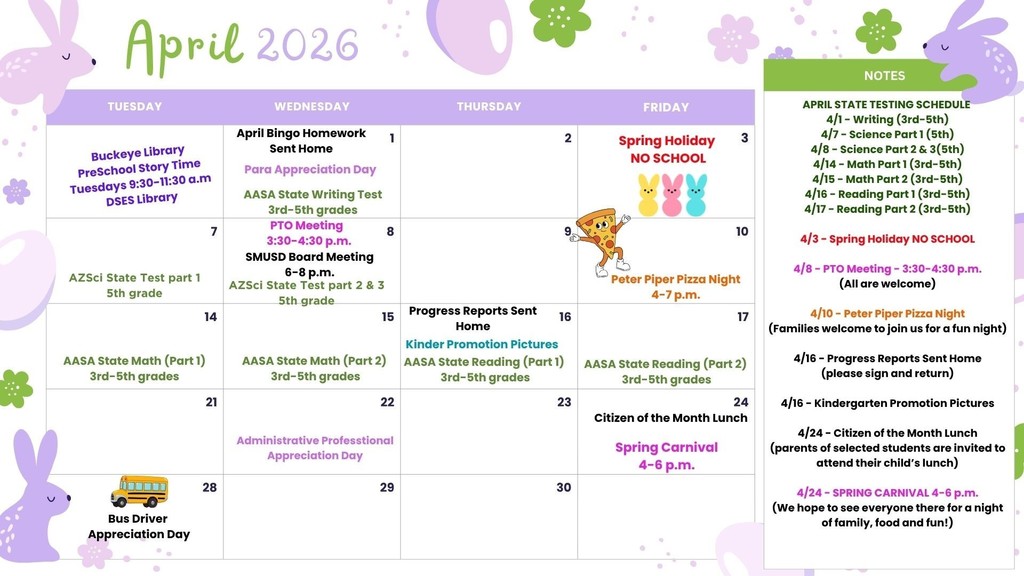 April Calendar
