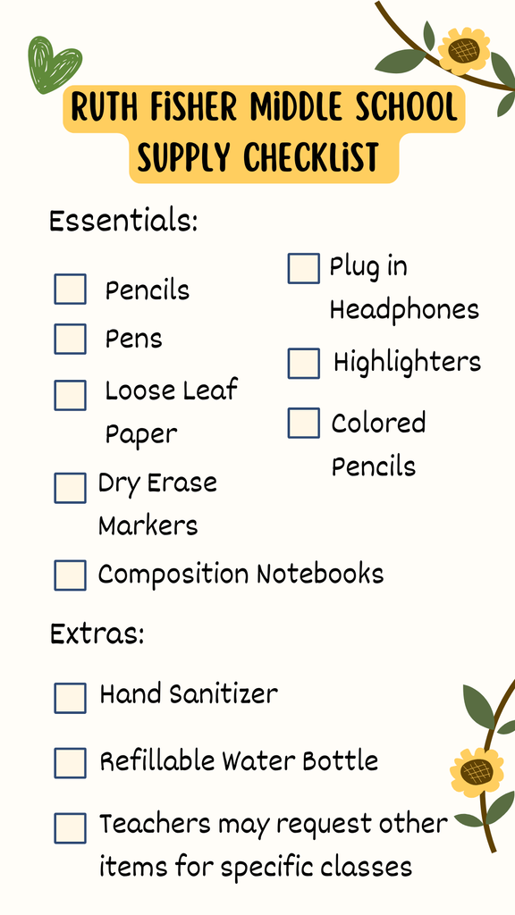 Supply checklist