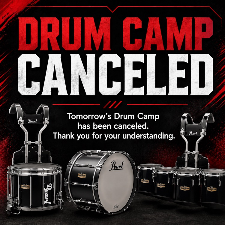 cancelled camp for drums