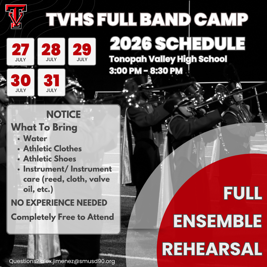 2026 Band Camp Schedule