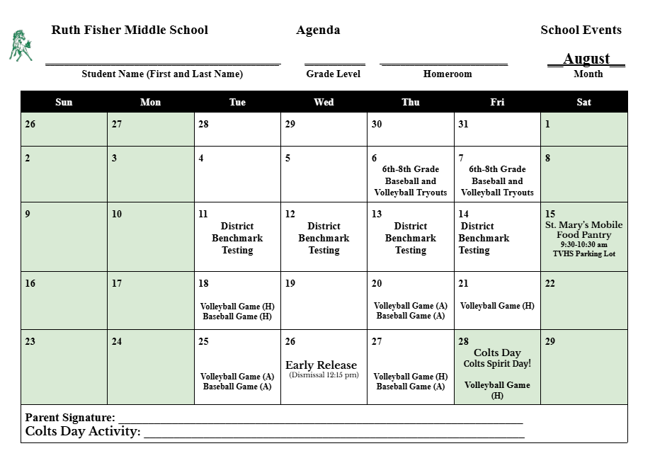Agenda Card