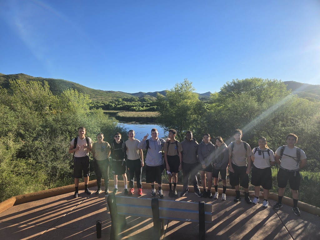 TVHS Civil Air patrol  students at Patagonia Lake