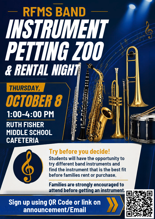 RFMS Band Family Night flyer