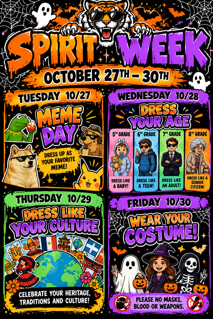Spirit week 10/27 - 10/30