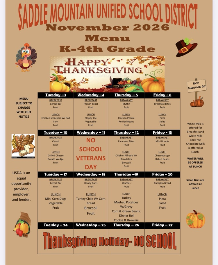 November menu