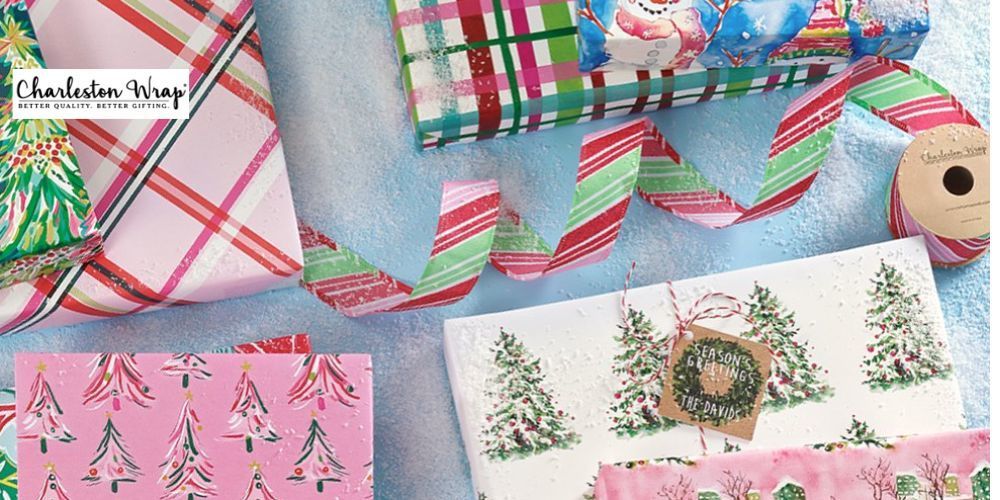 wrapping paper fundraiser gifts and ribbons