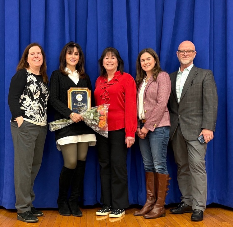 board members with blue background