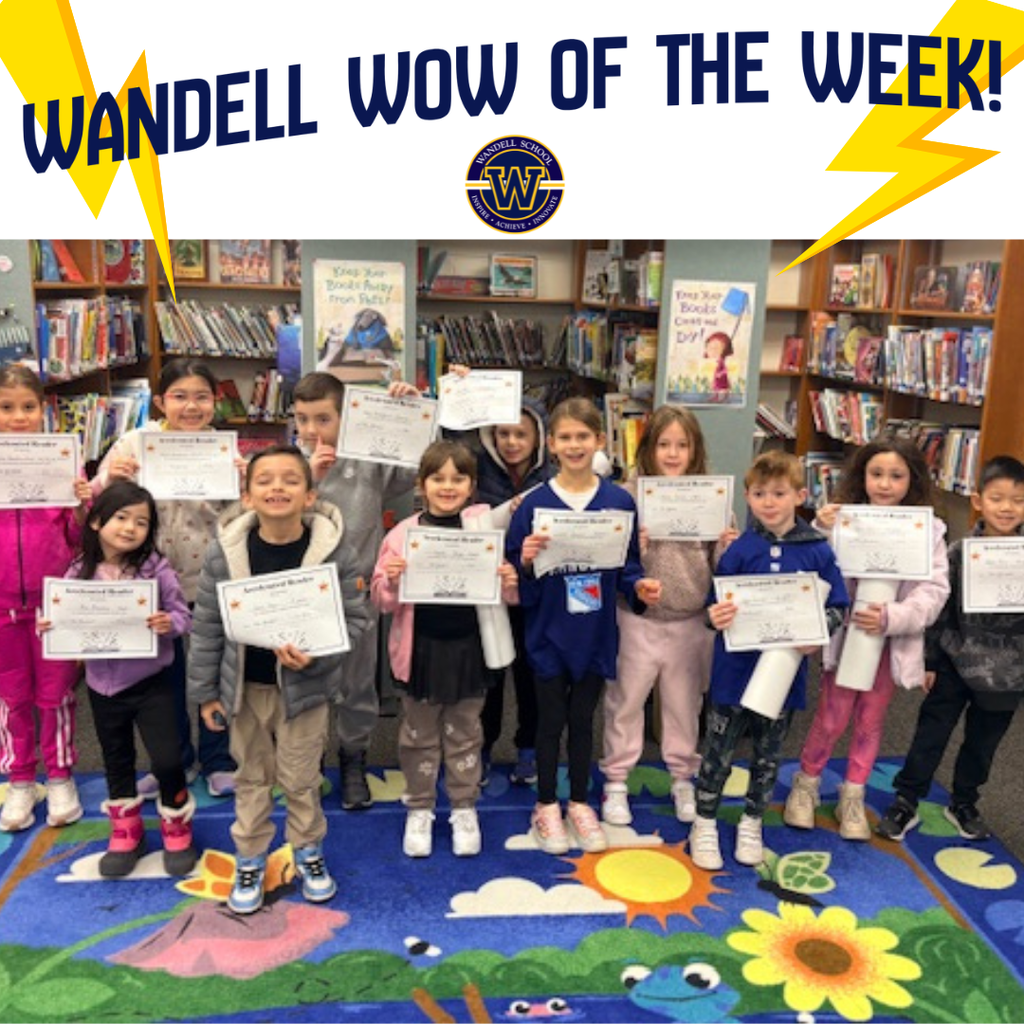 students with reading certificates in library