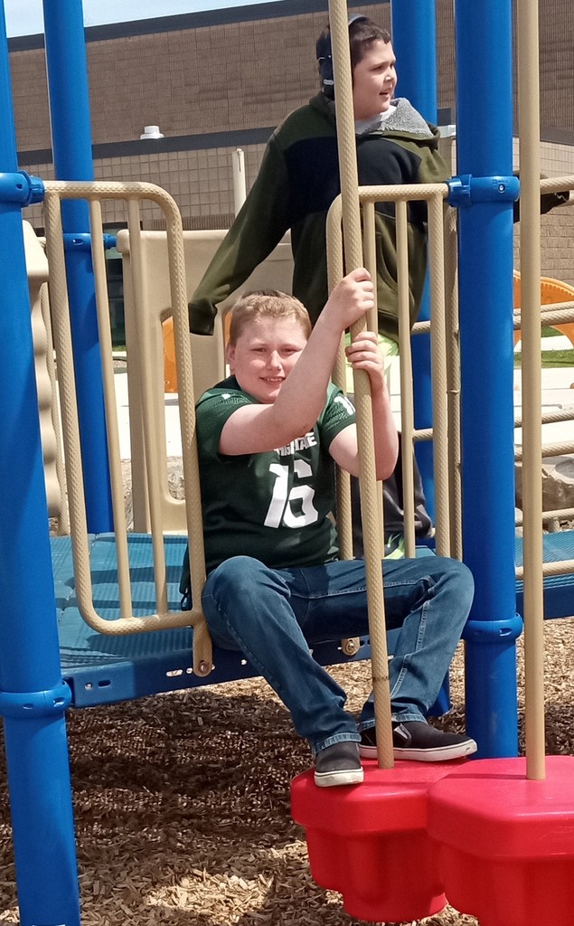 Brennan showing off his MI State jersey