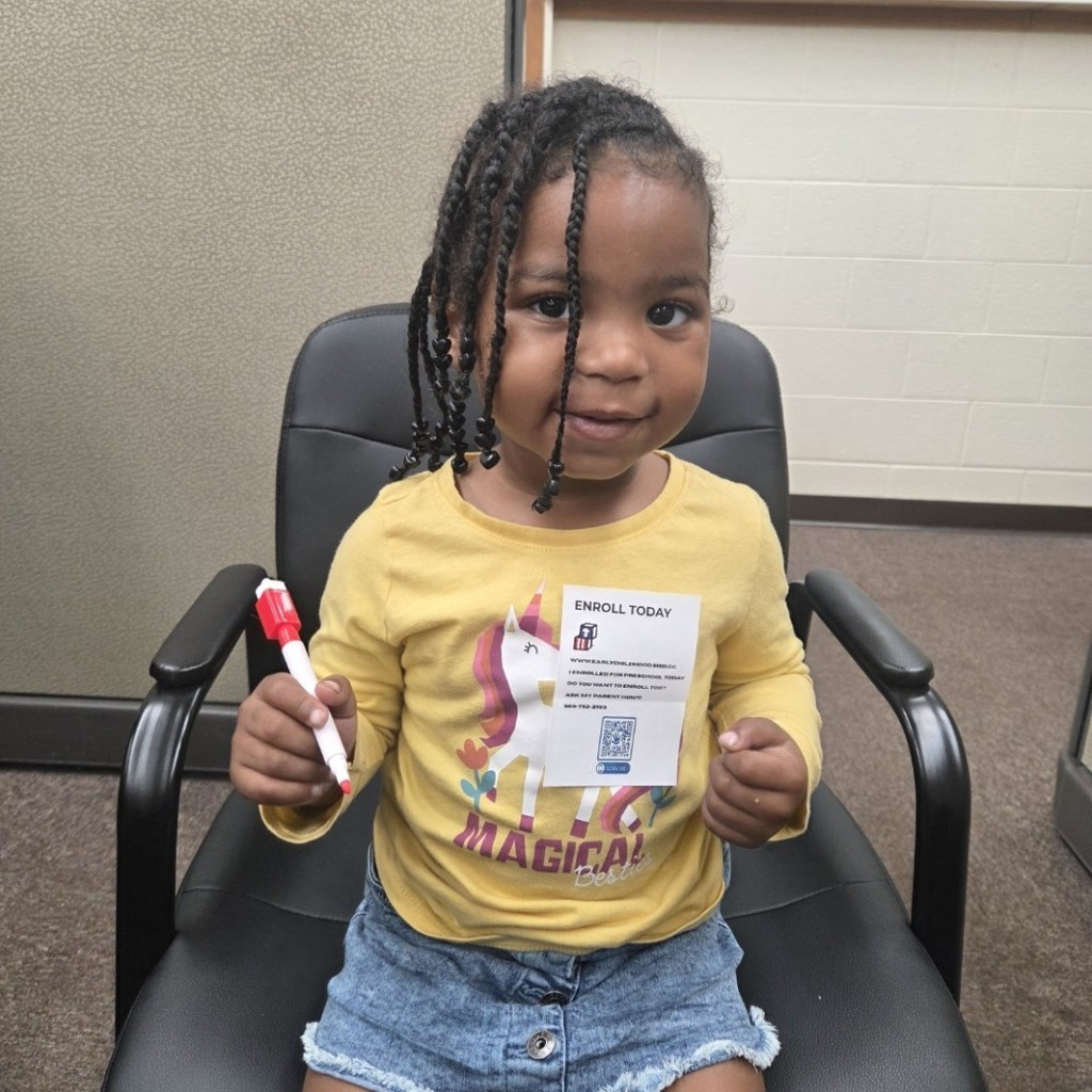 Look who started a preschool enrollment today! Saginaw ISD Head Start is welcoming families to enroll for the 2025-2026 school year! Call 989-752-2193, but hurry because schools are filling up fast! ##OurStory #SaginawISD