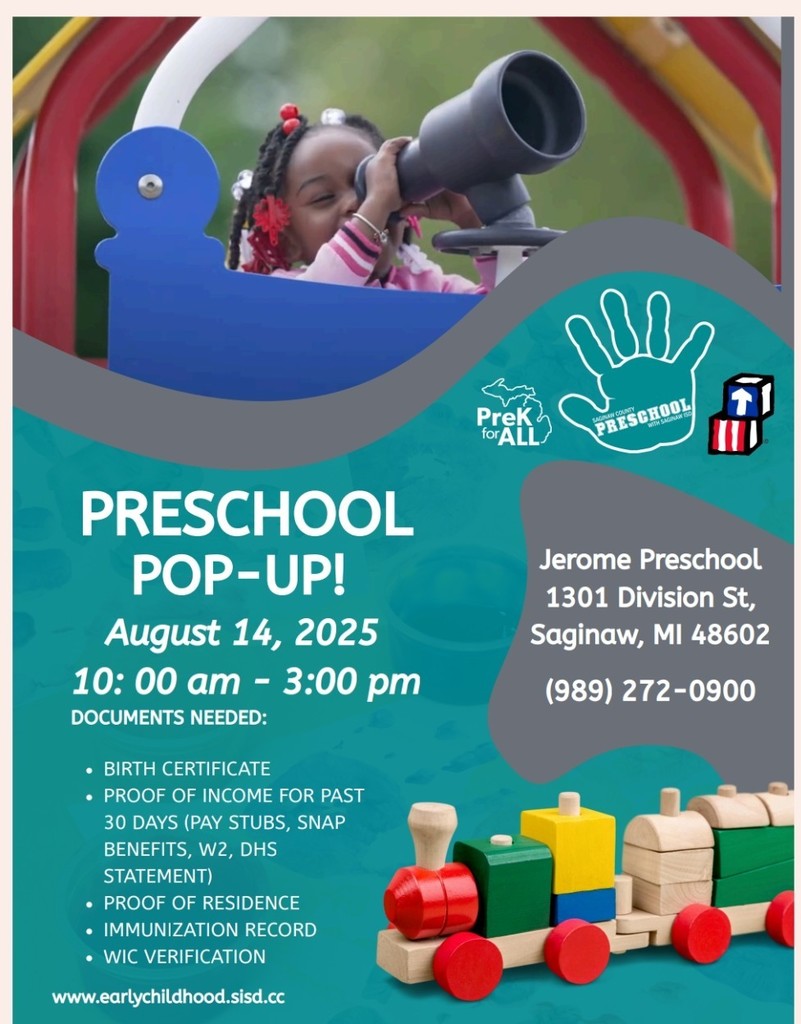 Hurry! Time is running out to enroll for the newly renovated STEM focused Jerome Preschool. Come out and complete your enrollment!