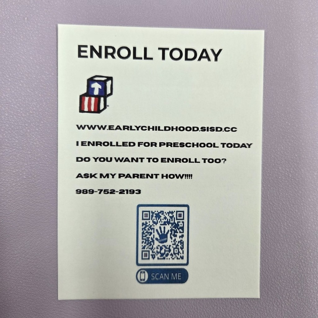 Look who joined the Saginaw ISD Preschool family by starting their enrollment today!