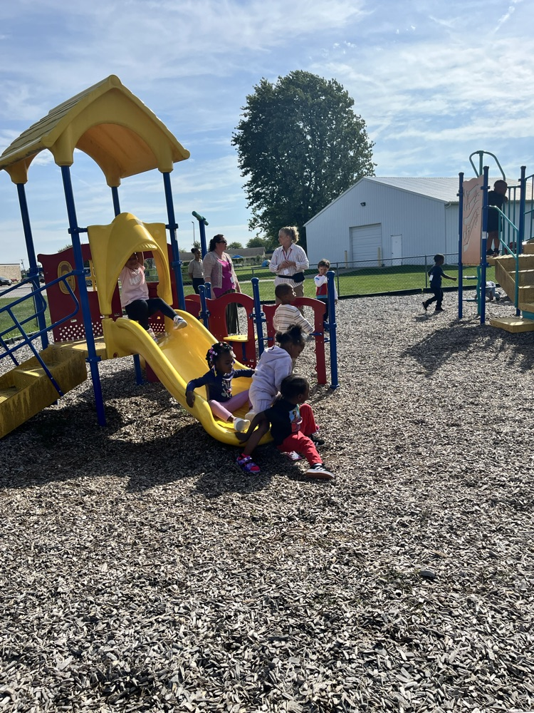 children playing on playground