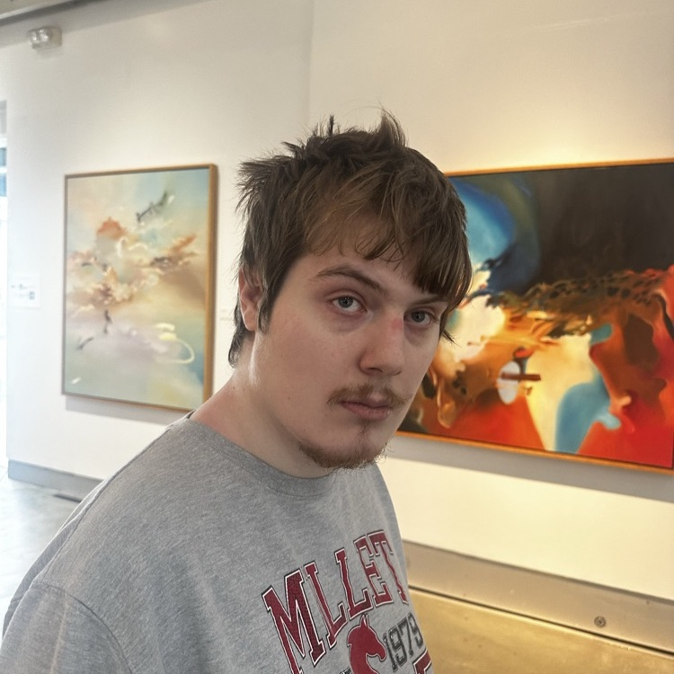 student at the art museum