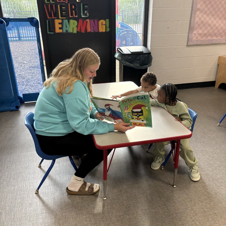 SCC Early Childhood students came in and read stories to the classroom! 