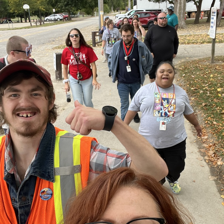 smiling men and women