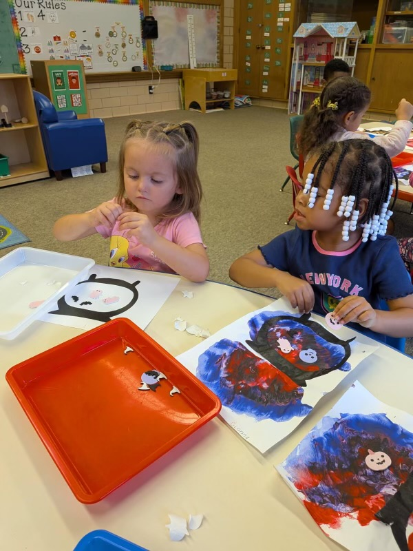  students painting