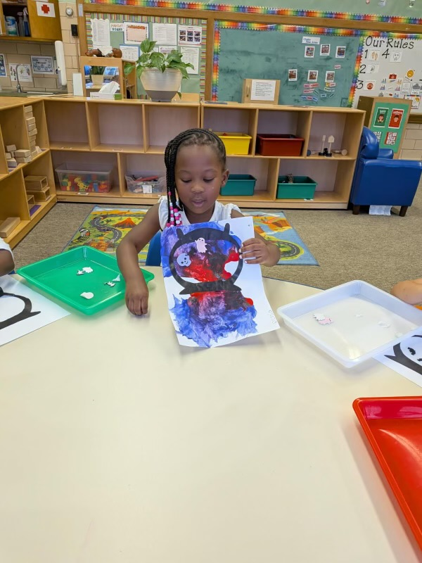  students painting