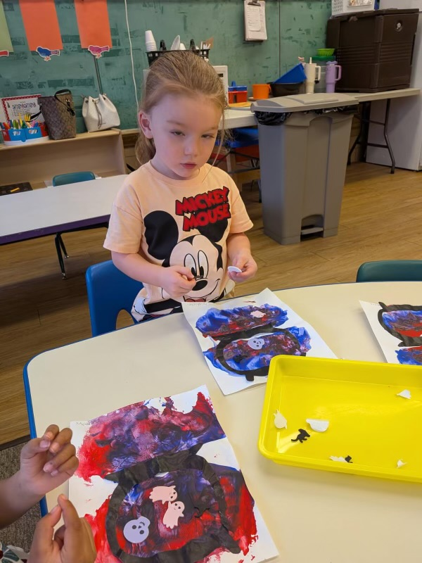  students painting