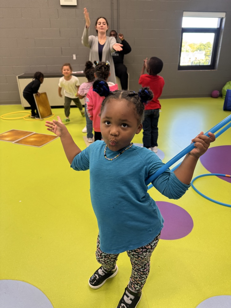 Students working in activity room.