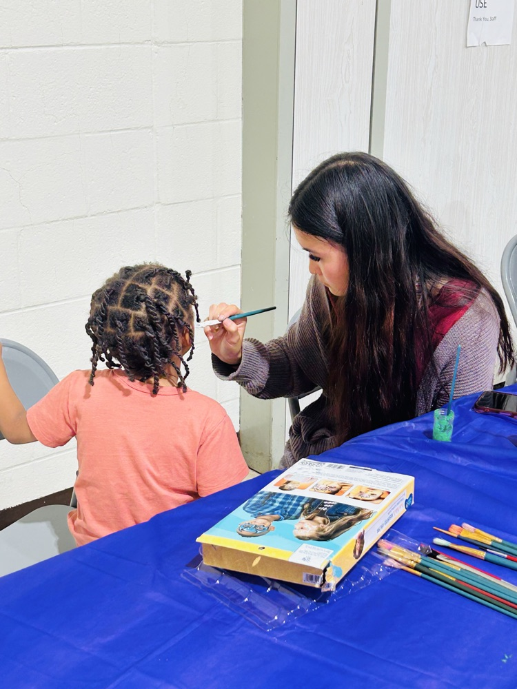 Face painting station.