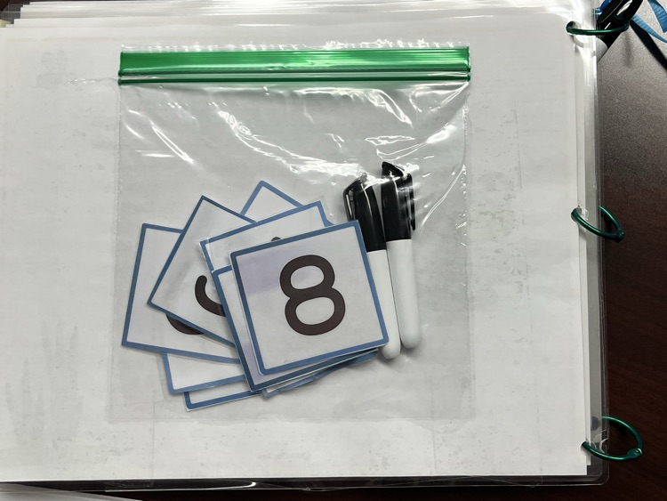 dry erase marker and numbers