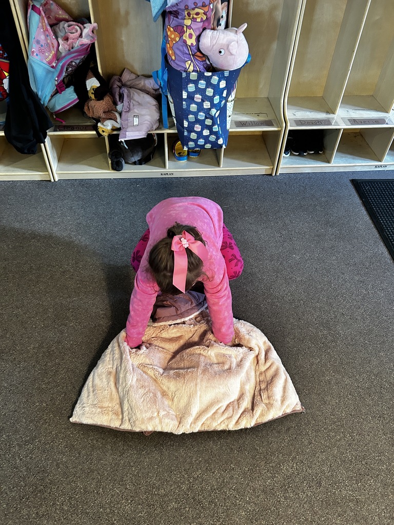 Step one: lay the coat on the ground