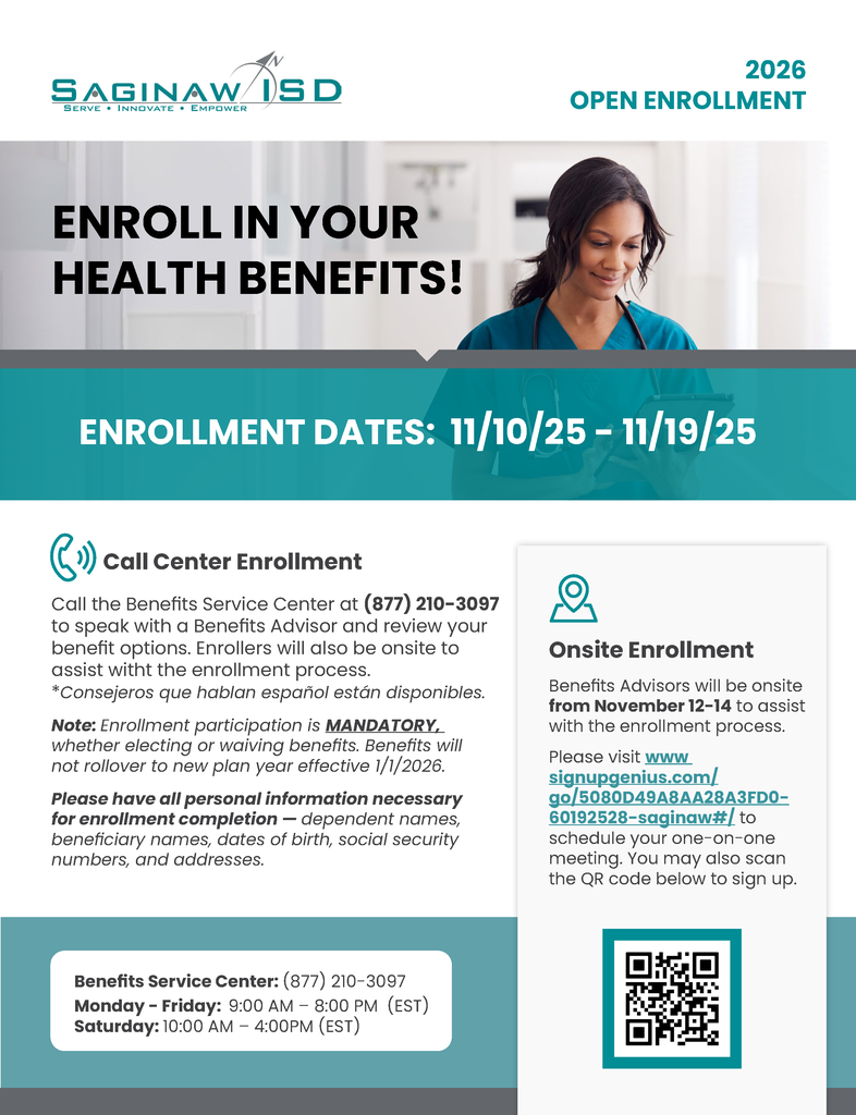 Saginaw ISD 2026 OE Flyer