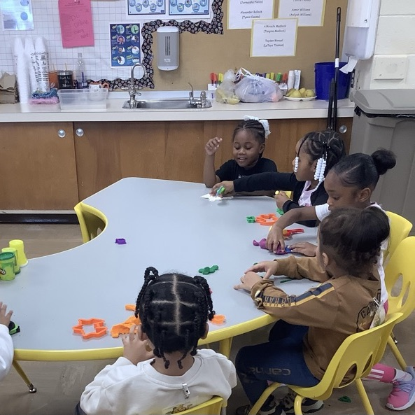 small group play dough fun 