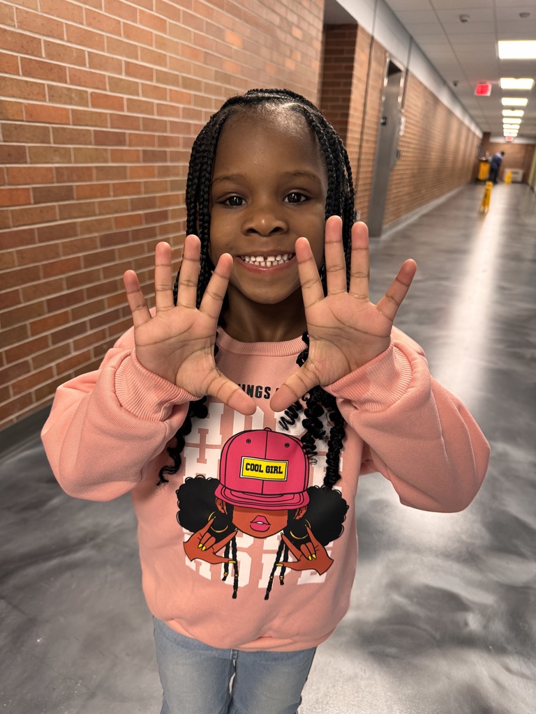 Student showing their clean hands. 