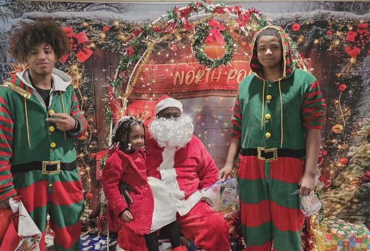 Santa clause and elves