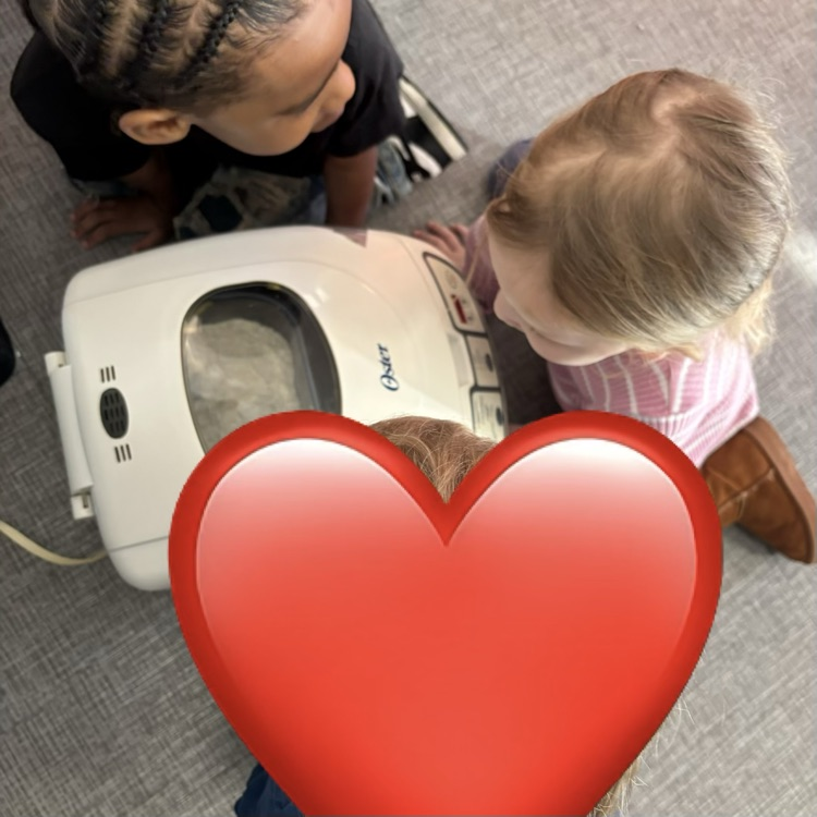 watching the ingredients mix