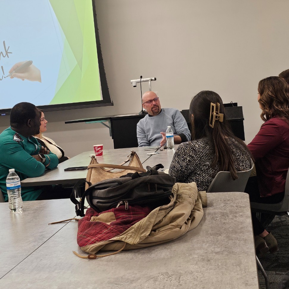 Vic Bugni with students