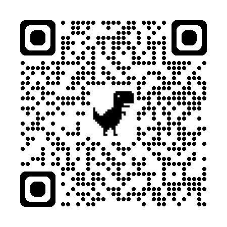Black-and-white QR code with rounded dots and a small dinosaur icon in the center, designed to be scanned to access information about OPTIMISE and careers in Michigan special education.