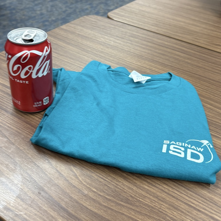Saginaw ISD T-shirt and a Coke! 