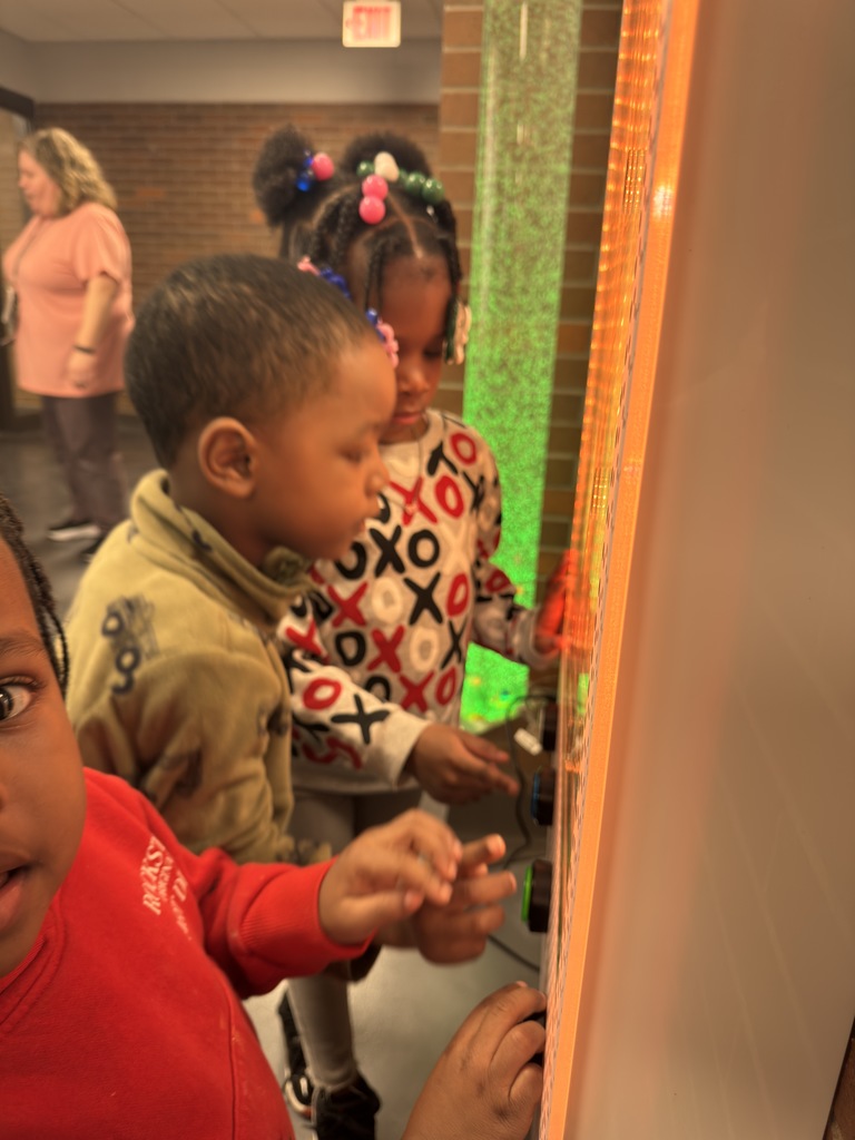 Students at sensory station. 