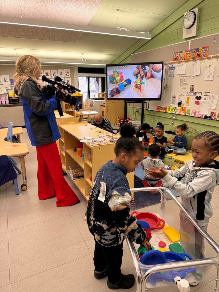 ABC 12 News Filming classroom.