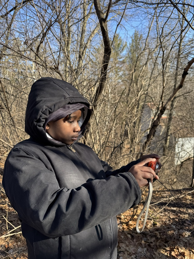 student using a camera