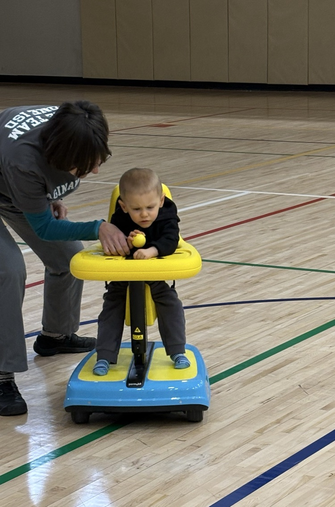 scooting around the gym