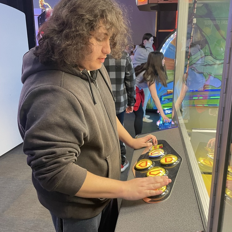 teenaged boy playing games
