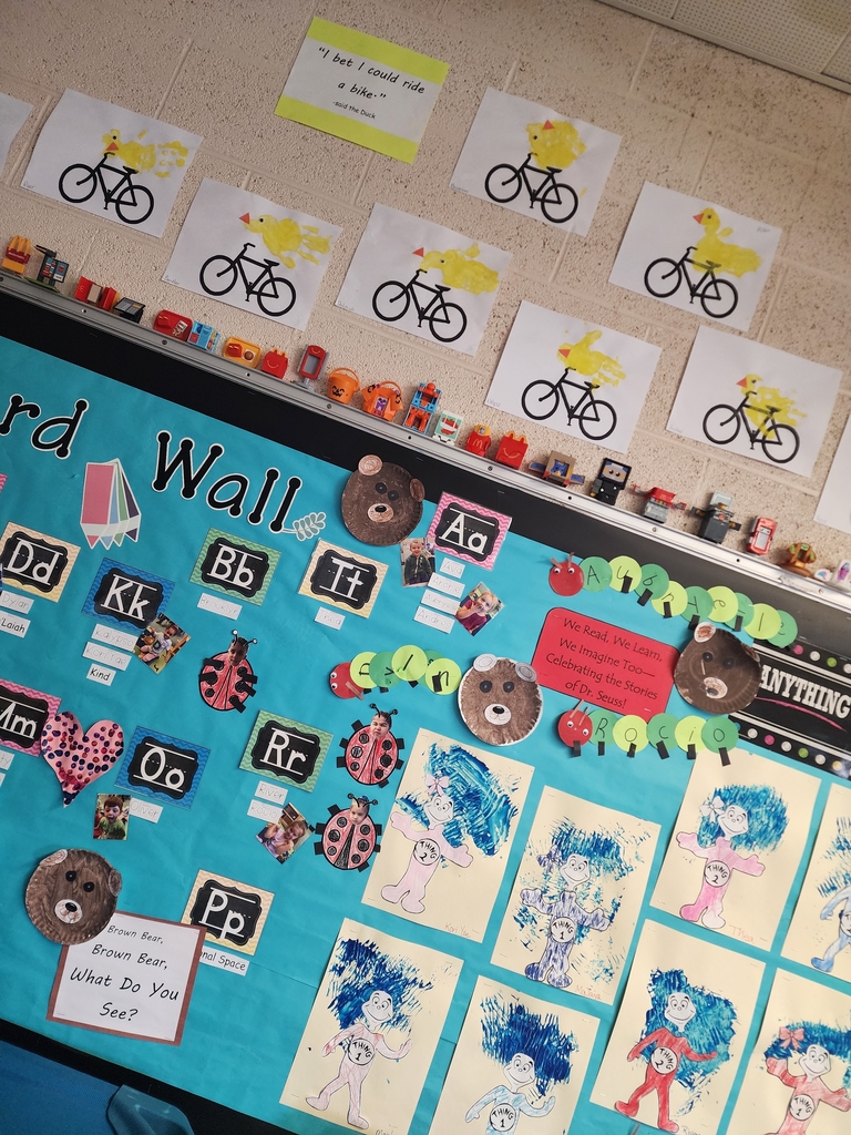 The duck on a Bike, Brown Bear and the Grumpy Ladybug all hung out with us!